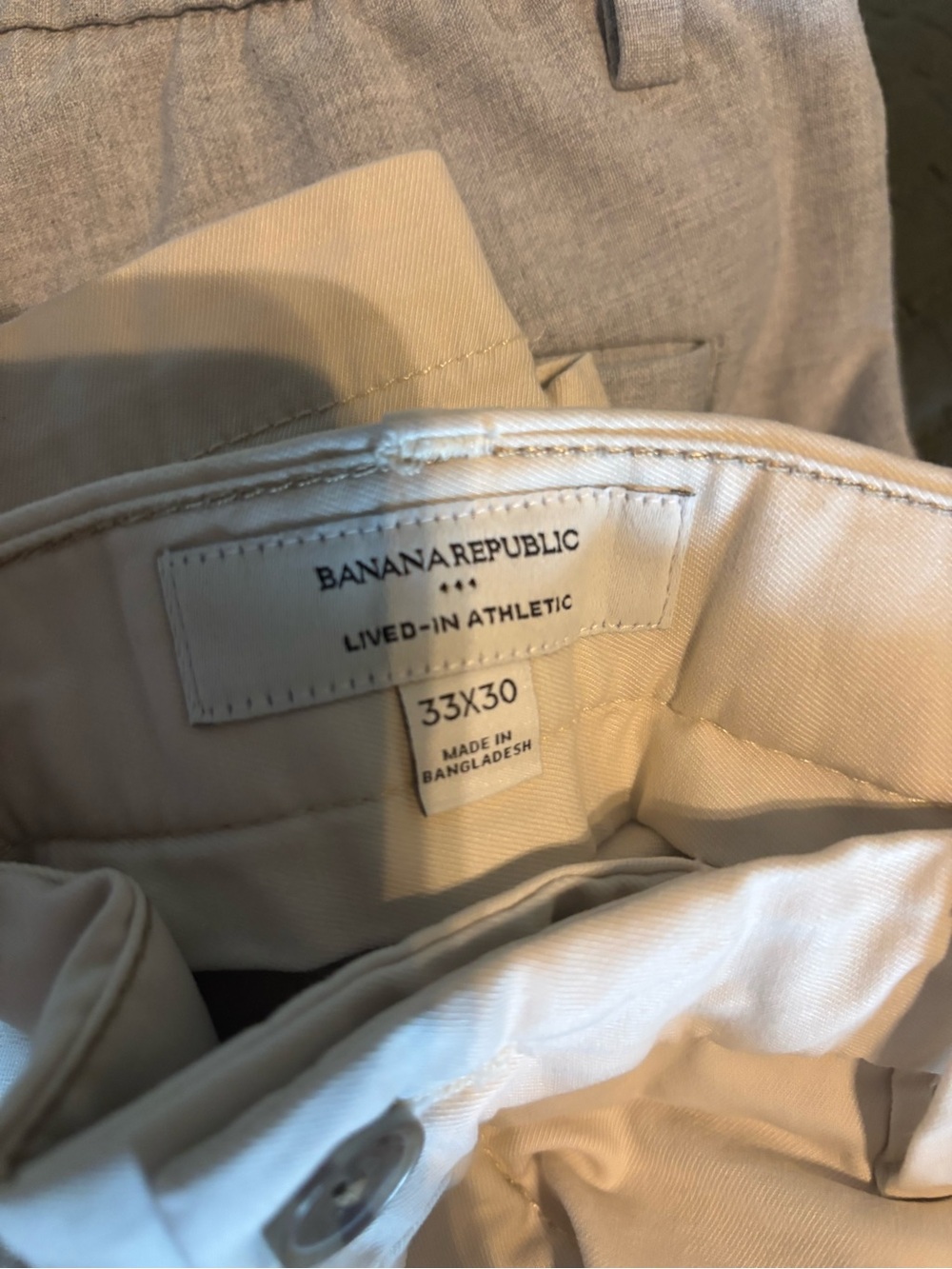 Banana Republic Cream Chinos-33x30